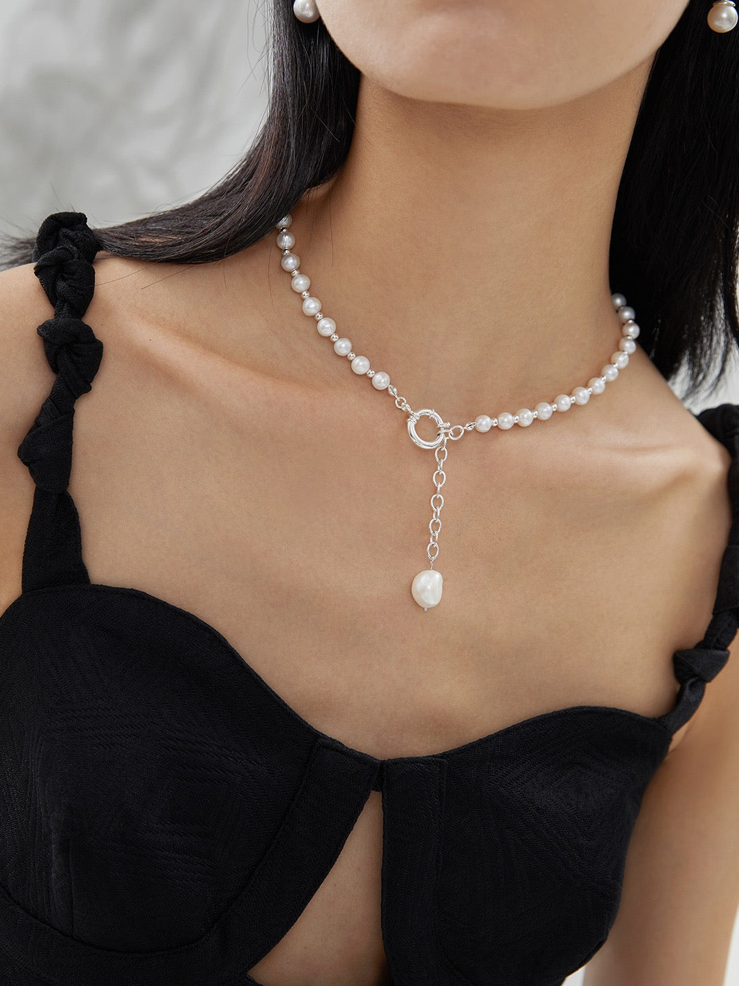 S925 Silver Pearl Necklace