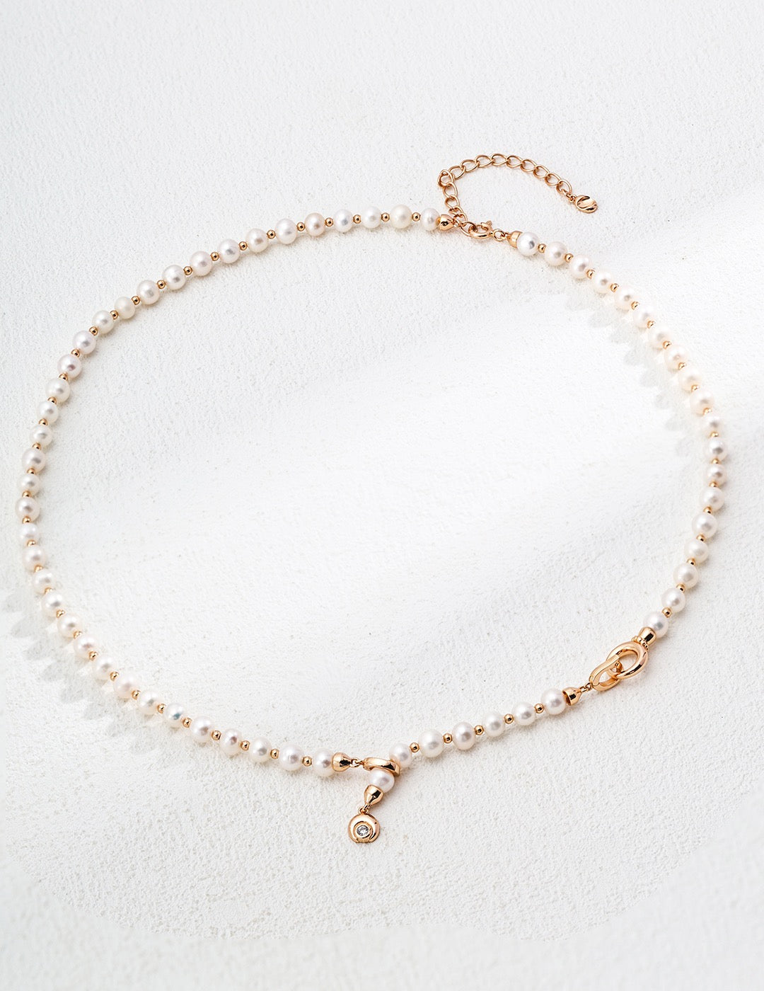 S925 Silver Natural Pearl Zircon Necklace