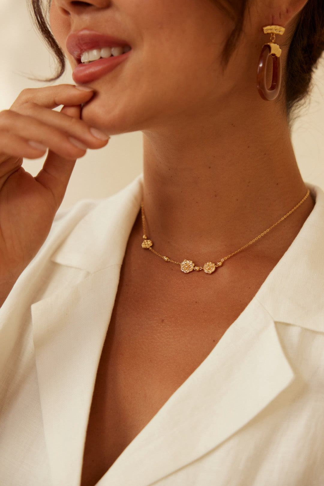 European and American simple modern style S925 silver necklace