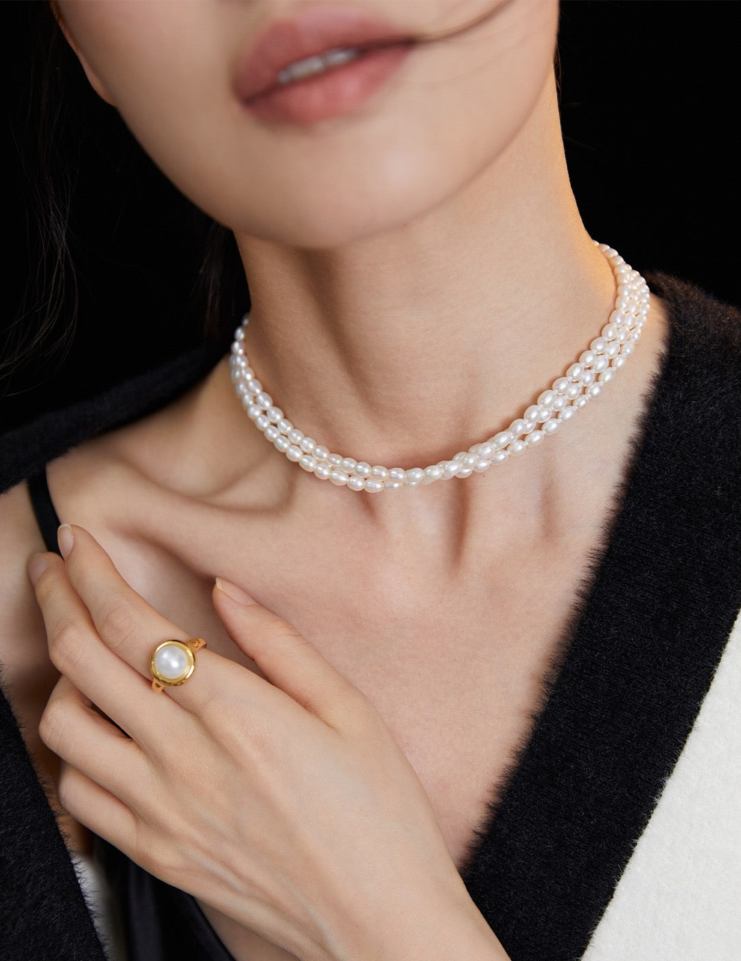 S925 Silver Rice Pearl Necklace