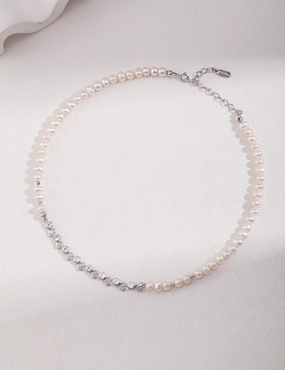 S925 Silver Pearl Necklace, Simple And Advanced