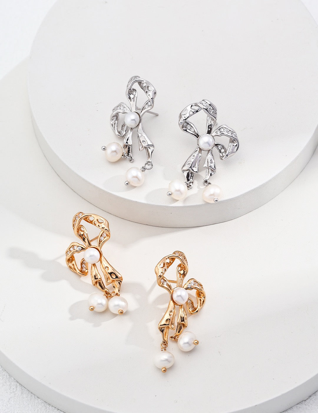 S925 Silver Natural Pearl Earrings