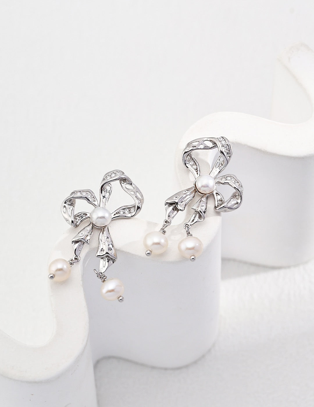 S925 Silver Natural Pearl Earrings