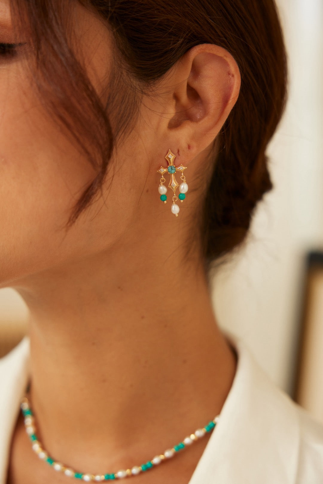 S925 Silver Pearl Earrings