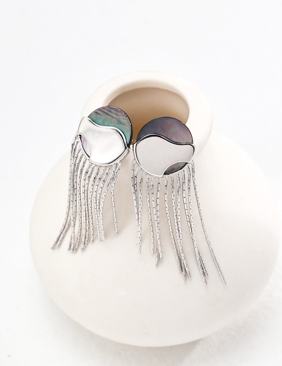 S925 Silver Simple Shell Earrings
