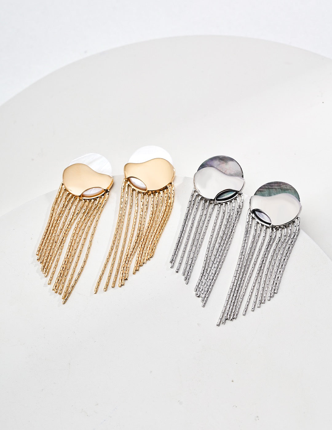 S925 Silver Simple Shell Earrings