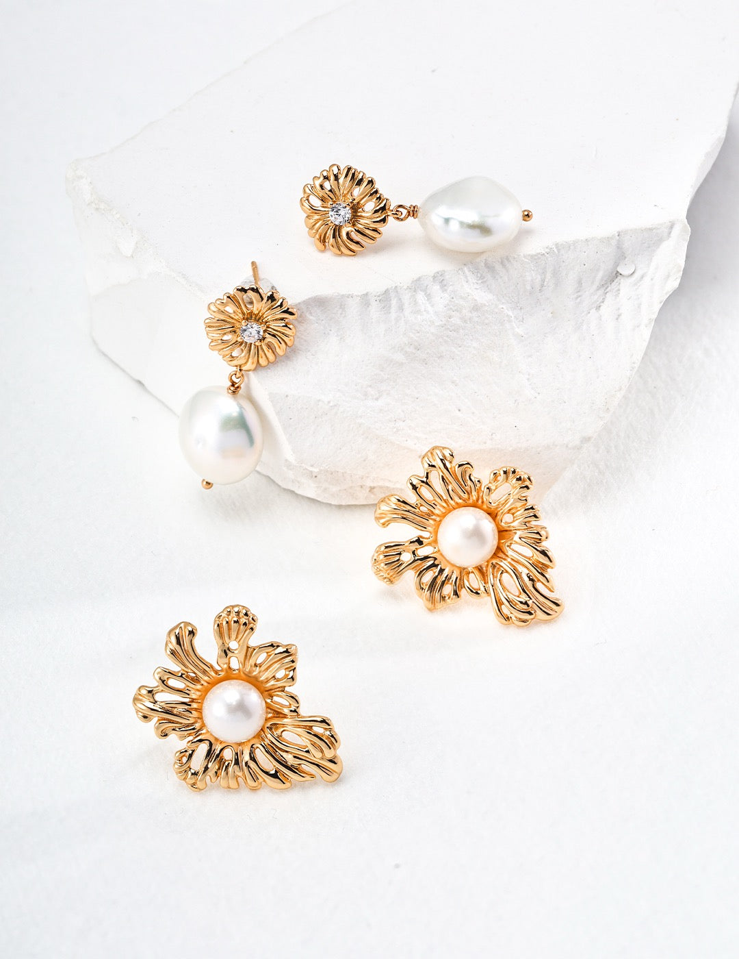 S925 Silver Natural Pearl Earrings