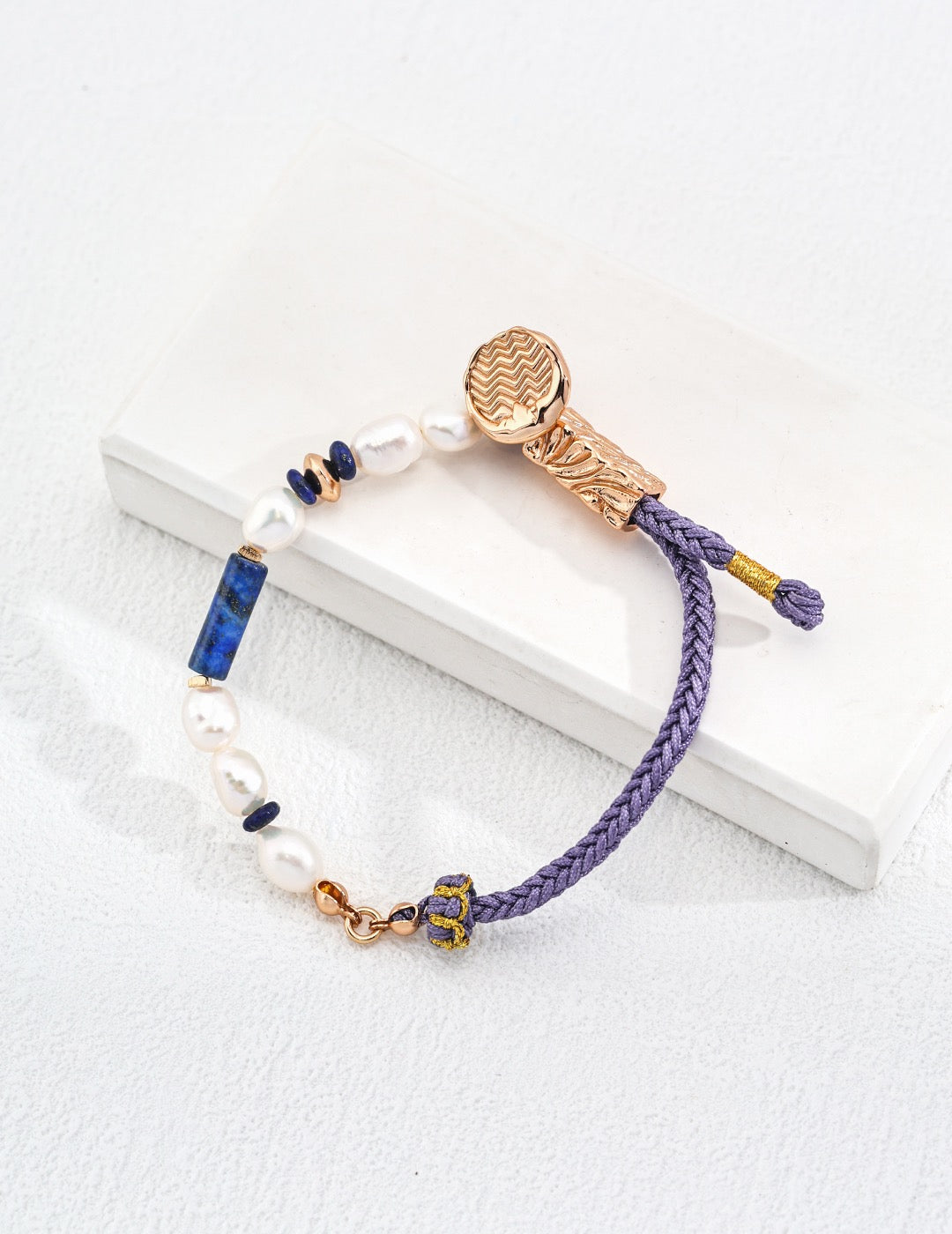 S925 Silver Pearl Lapis Lazuli Bracelet