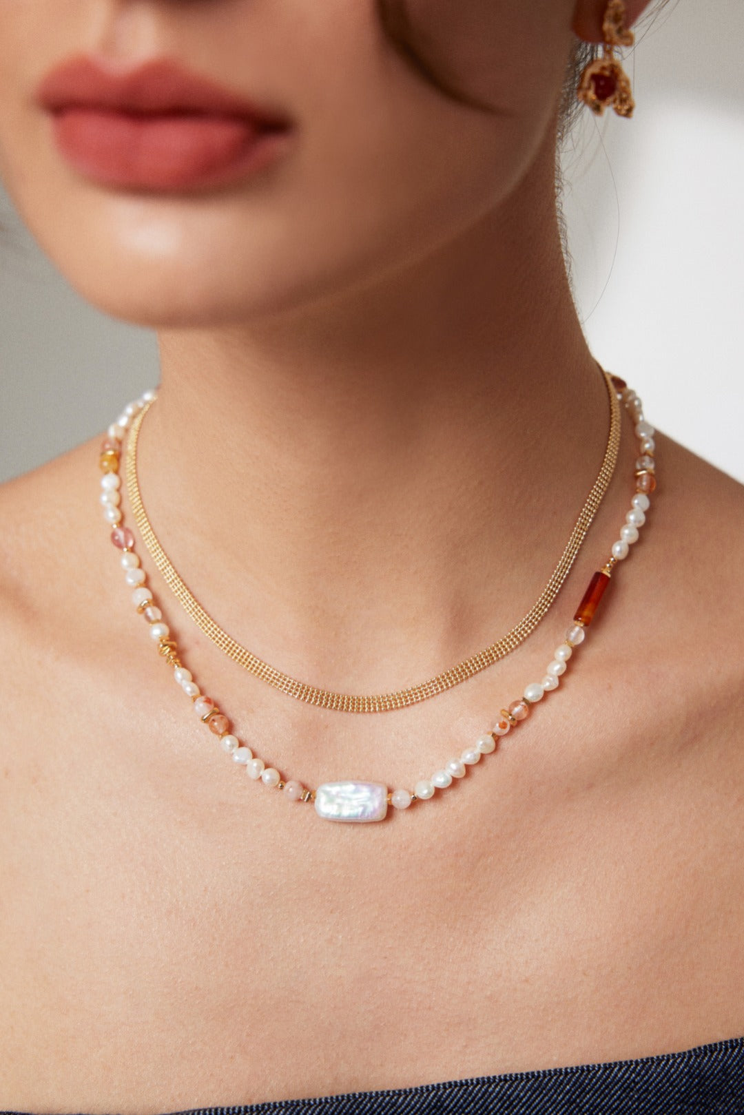 Sterling Silver Pearl Necklace