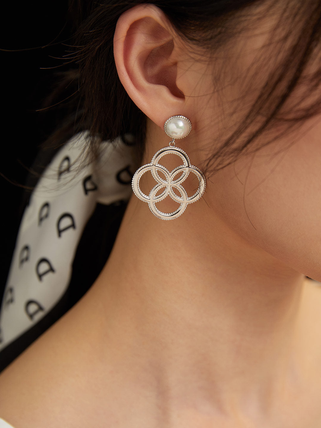 S925 Silver Shell Bead Earrings