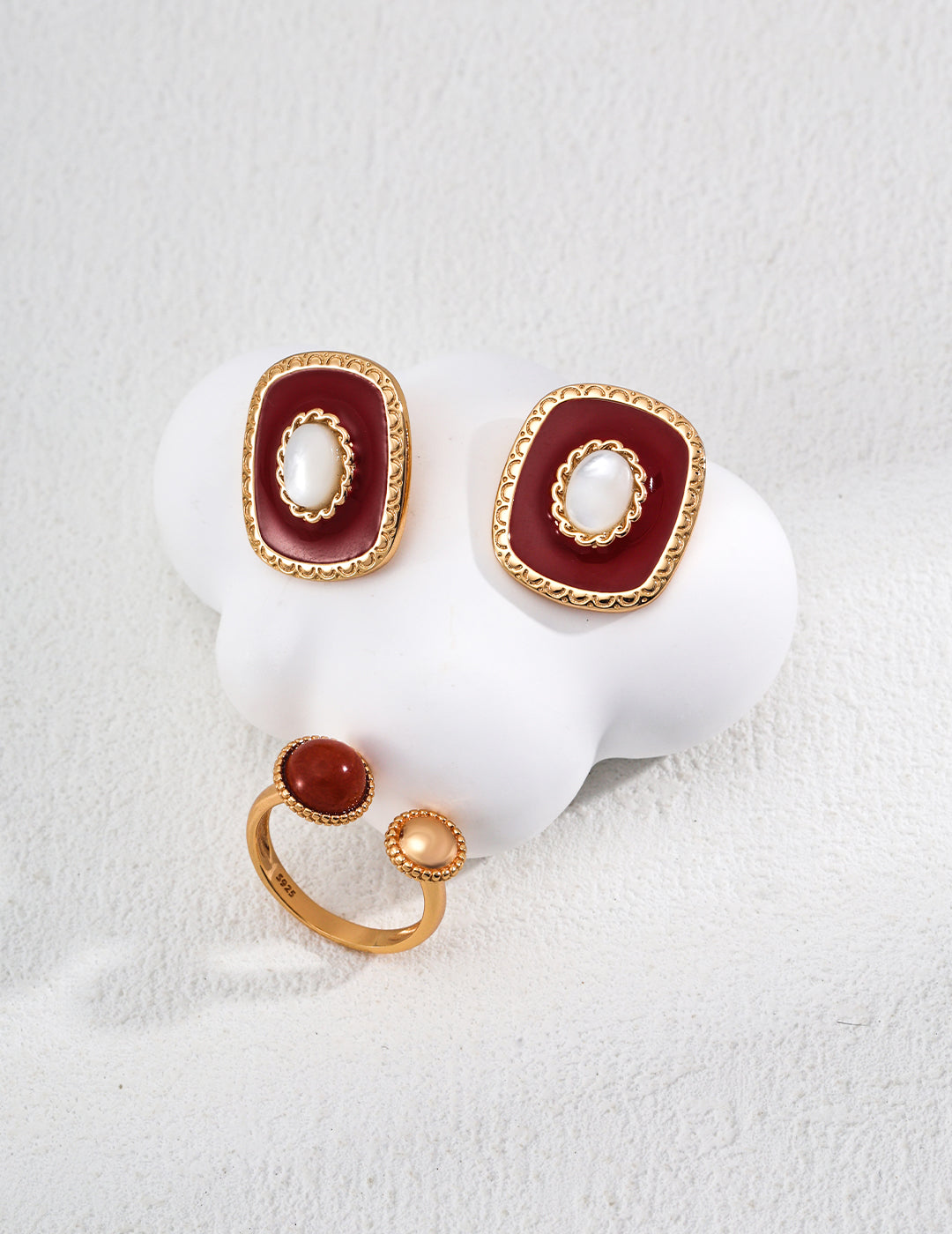 Red Glaze Earrings