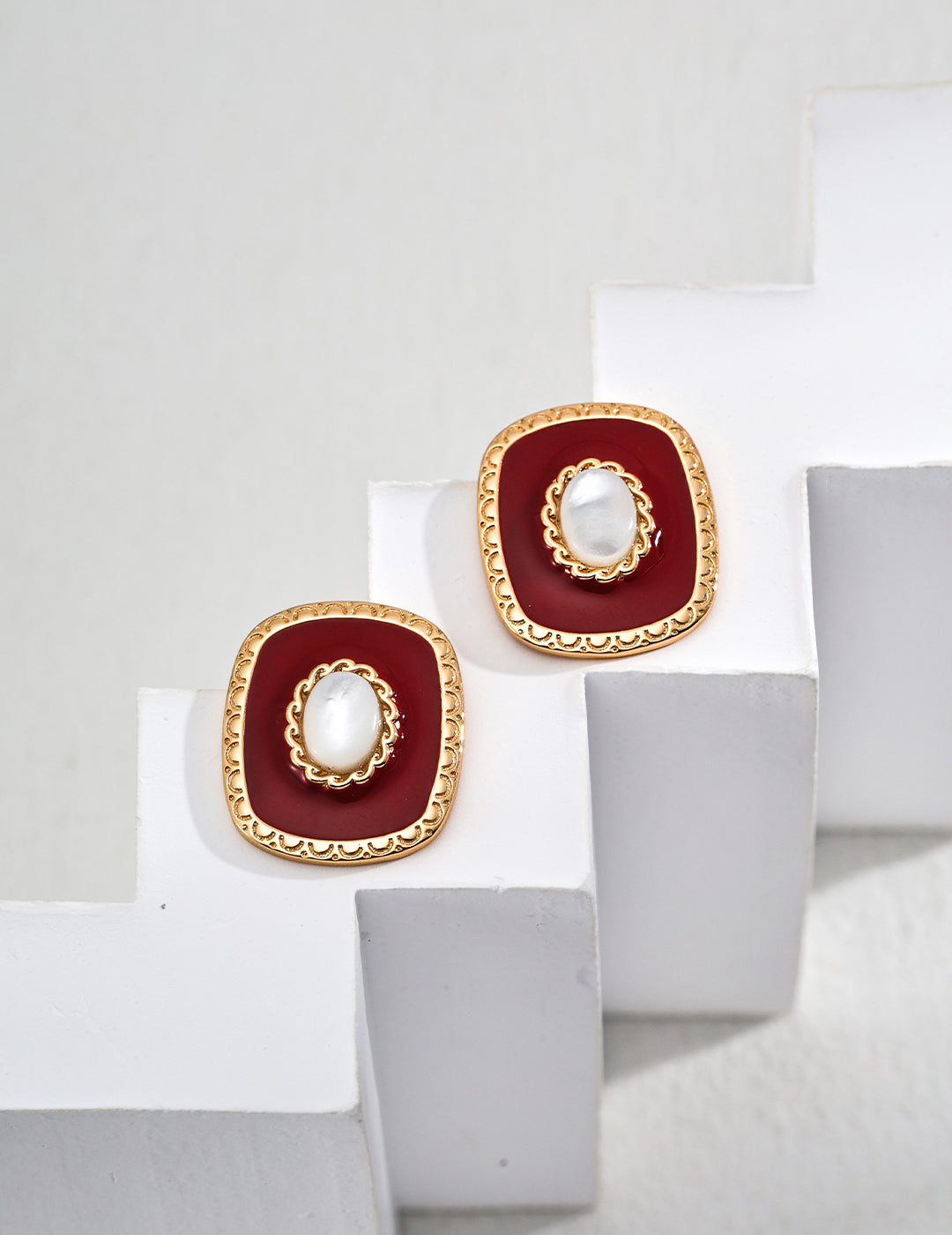 Red Glaze Earrings