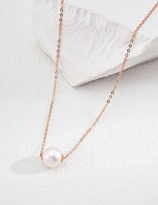 18K Gold Inlaid Natural Pearl Necklace