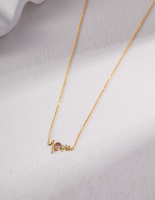 S925 Silver LOVE Earrings and Necklace Set