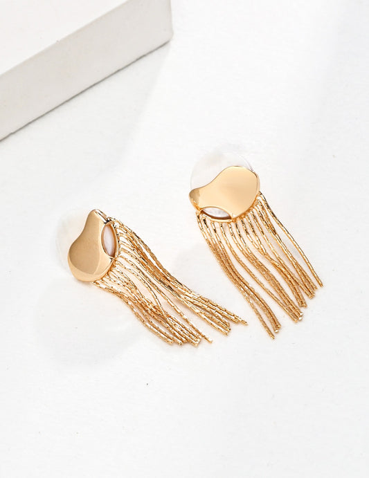 S925 Silver Simple Shell Earrings