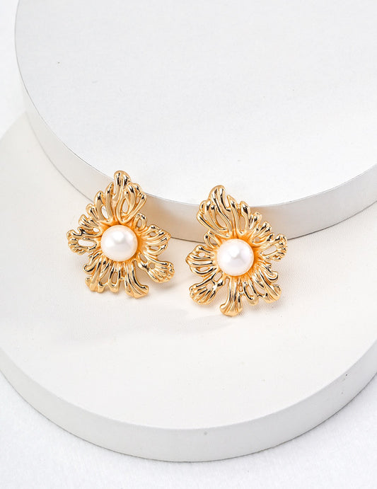 S925 Silver Natural Pearl Earrings
