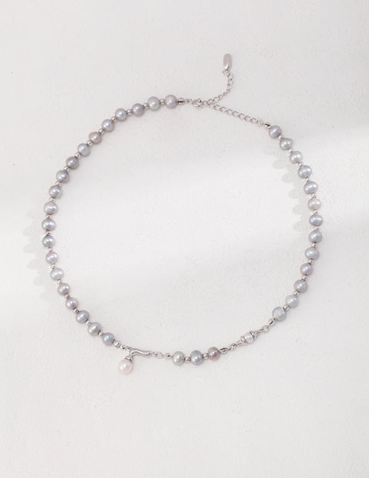 S925 Silver Pearl Necklace