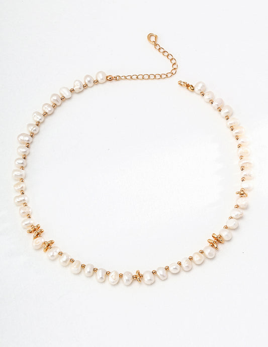 S925 Silver Natural Pearl Necklace